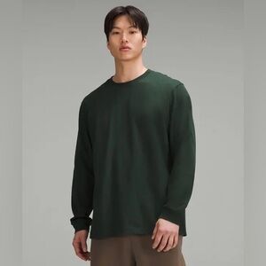 LULULEMON Heavyweight Cotton Jersey Long Sleeve Shirt Legacy Green